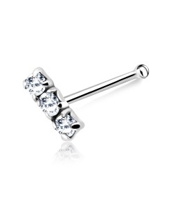 Tri Stone Bone Nose Stud NSKD-831